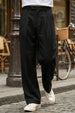 Black Tailored High-Waist Formal Wide-Leg Korean Pant