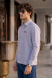 Azure Stripe Blue Boxy Fit Full sleeve Exclusive Shirt