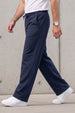 Navy Minimalist Loopknit Loose Fit Streetwear Jogger