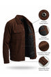 Chocolate Brown 4 Pocket Loose Fit Exclusive Corduroy Jacket