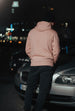 Peach Plain Oversized Fit Hoodie
