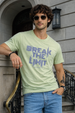 Break The Limit Green Regular Fit Printed T-shirt