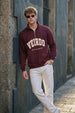 Veirdo Original Maroon Oversized Full Sleeve Printed Exclusive Polo T-shirt