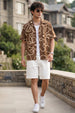Abstract Maze Brown All Over Print Oversized Exclusive Shirt