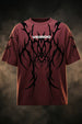 Veirdo Maroon Flock Printed Exclusive T-shirt Supreme Edition