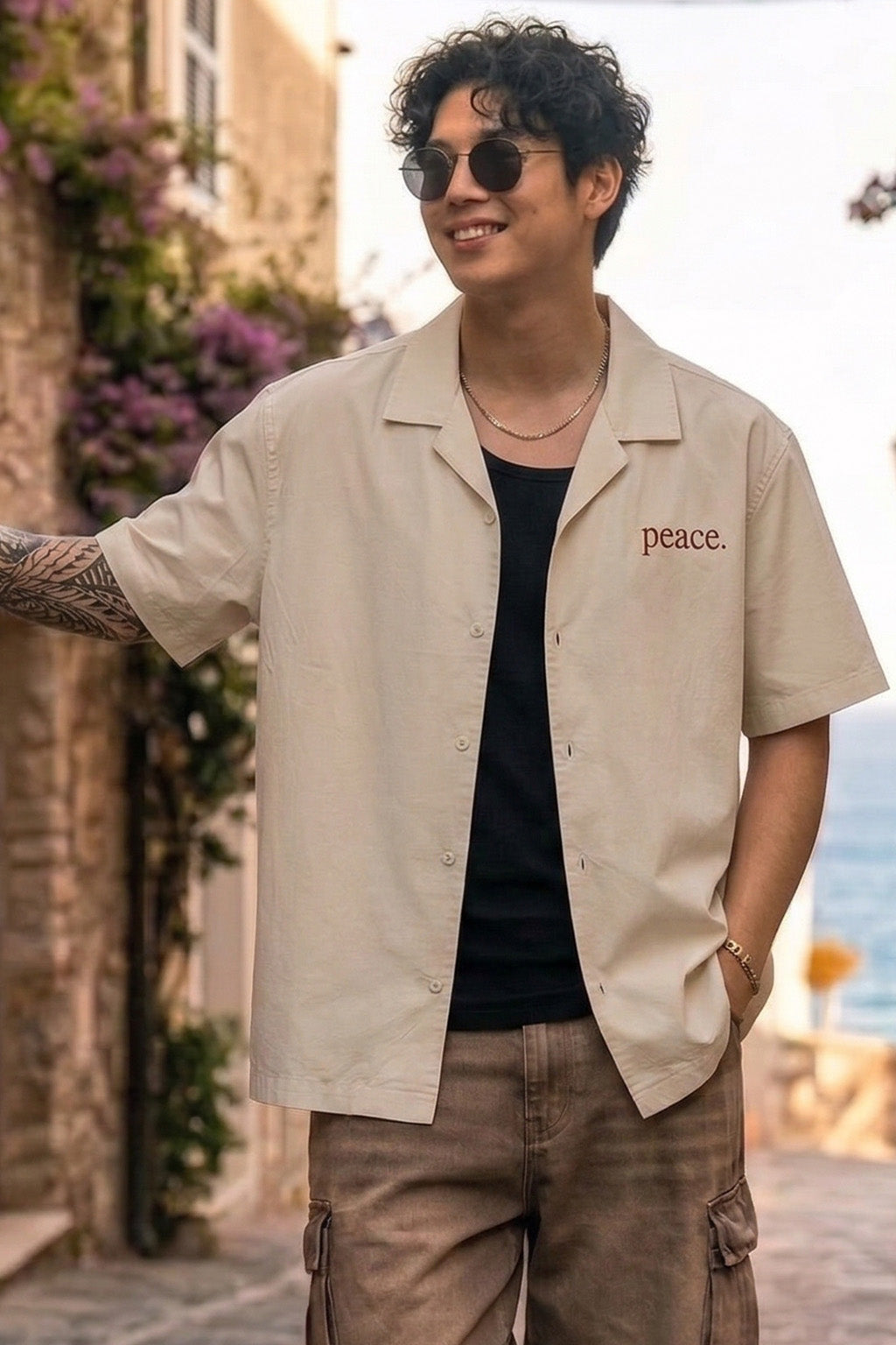 Find The Good Swanwhite Oversized Printed Exclusive Shirt