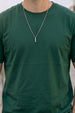 Green Plain Regular Fit T-shirt