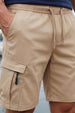 Beige Relaxed-Fit Exclusive Utility Shorts