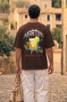 Martini Brown Oversized Printed T-shirt