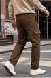 Brown Pure Cotton Baggy Fit 4 Pocket Cargo