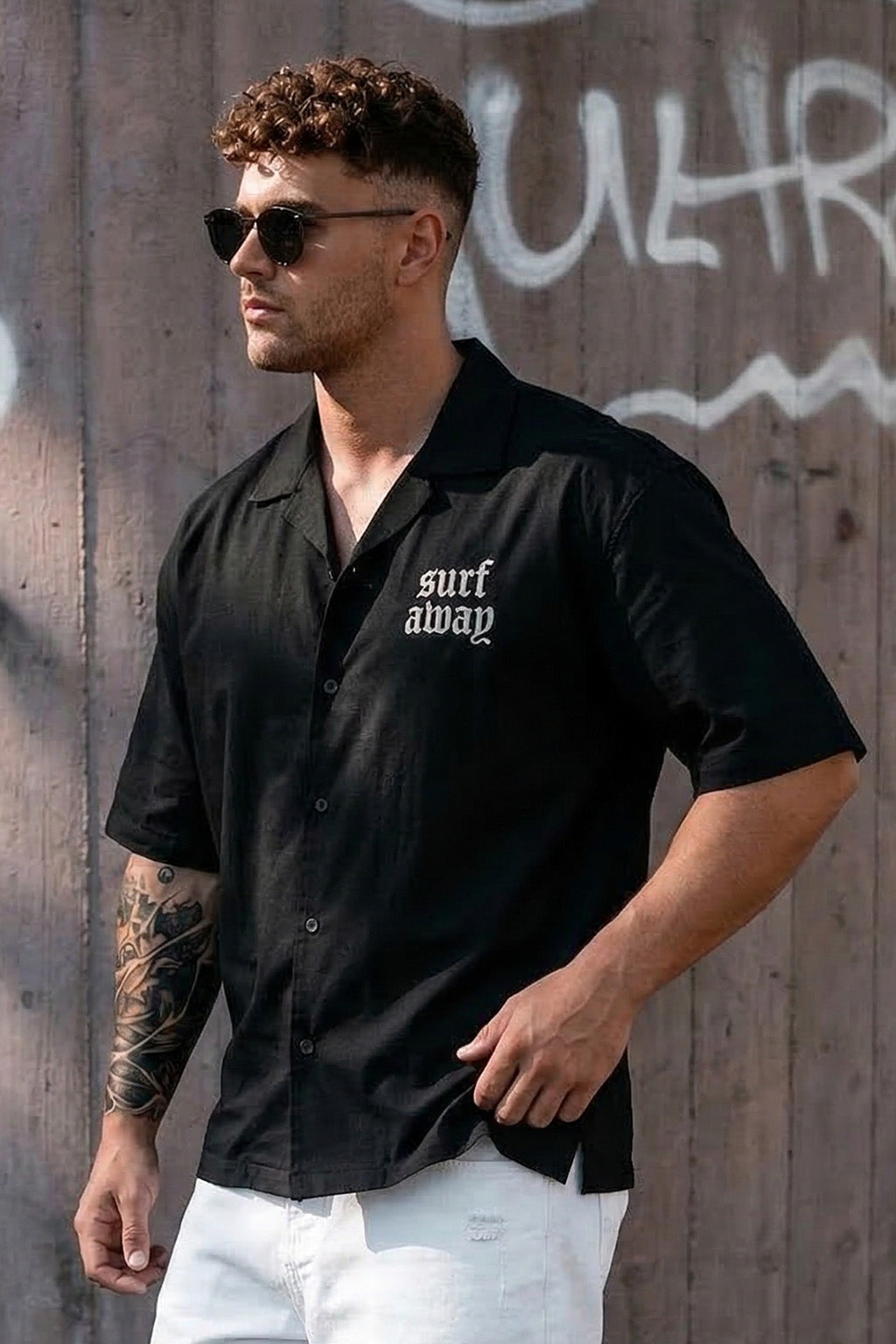 Los Angeles Black Oversized Printed Exclusive Shirt