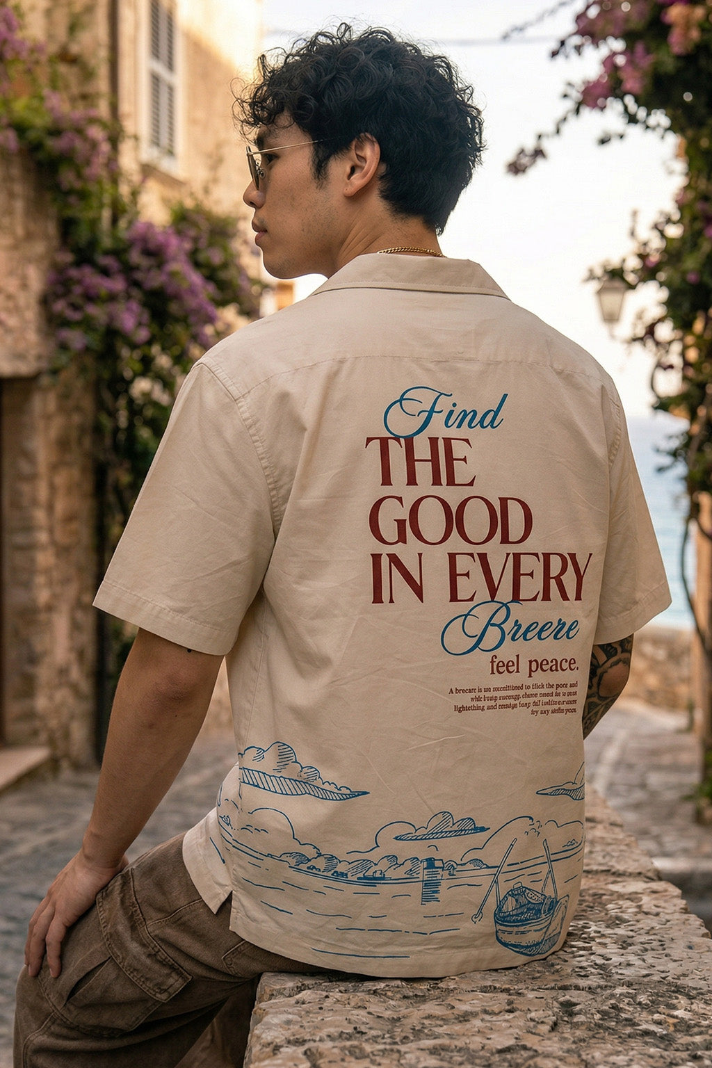 Find The Good Swanwhite Oversized Printed Exclusive Shirt