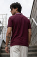Veirdo City Aubergine Regular Fit Pique Lycra Exclusive Polo T-Shirt