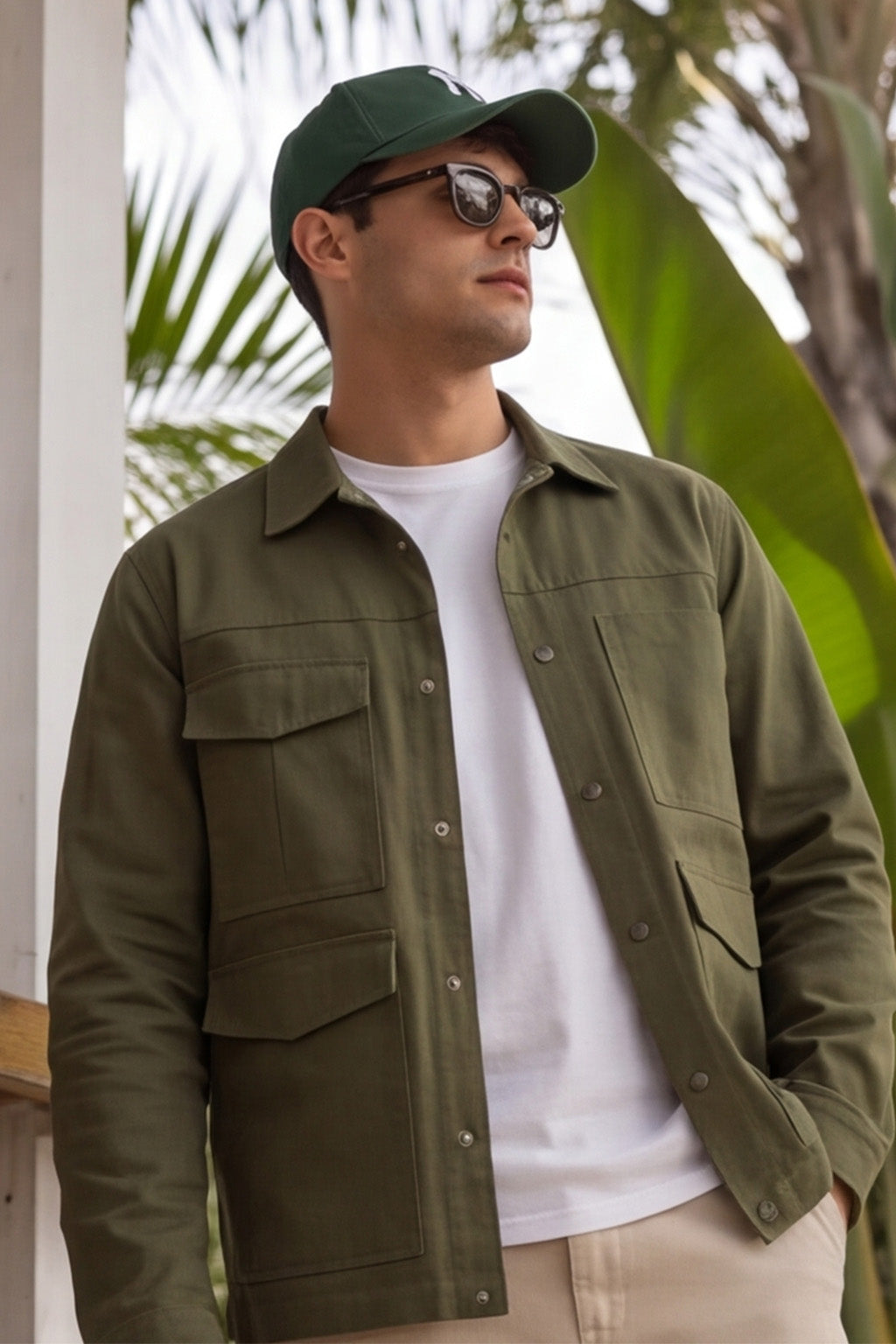 Veirdo Exclusive Olive Premium Button Detail Exclusive Shacket
