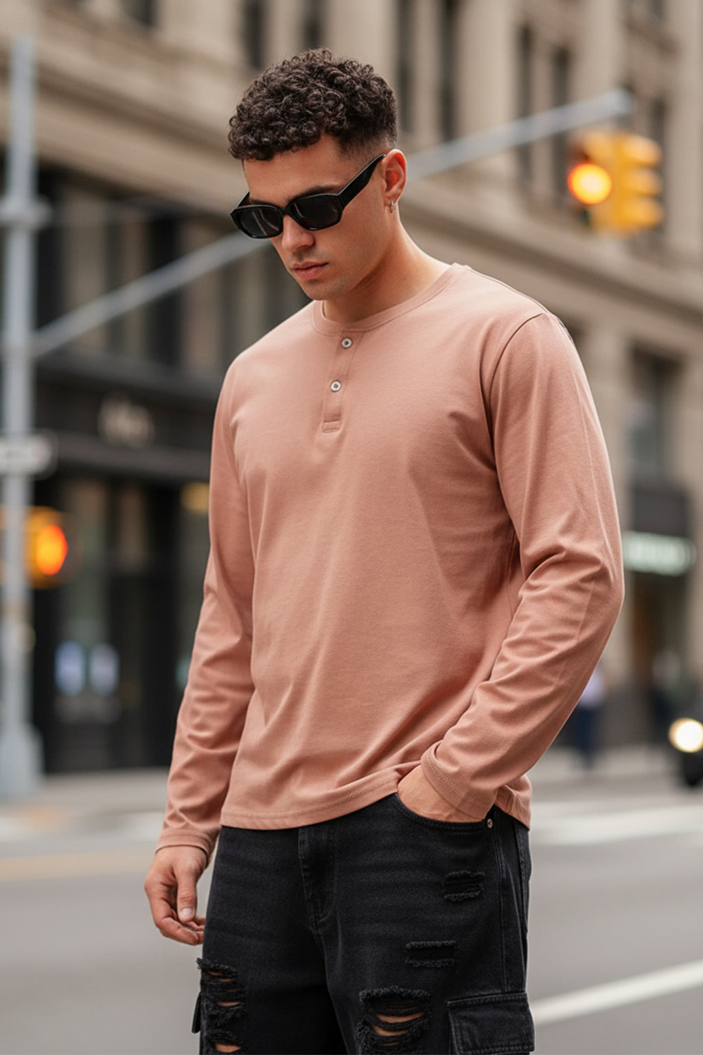 Henley Cork Solid T-shirt