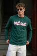 Insane Green Full Sleeves Regular Fit Printed T-shirt