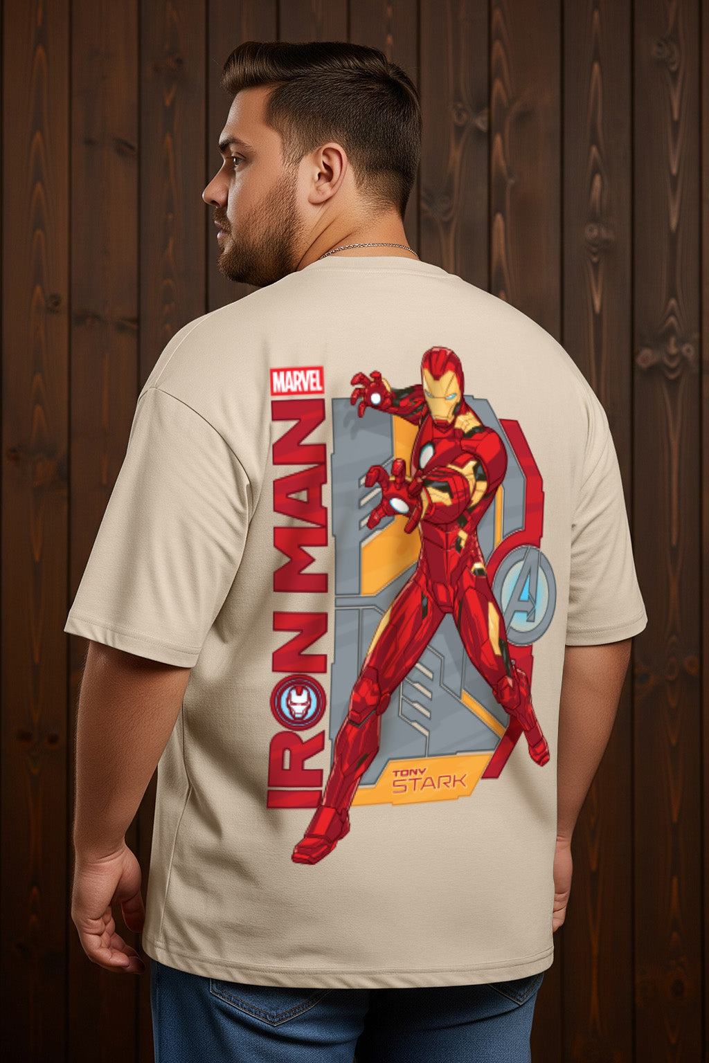 Ironman Swanwhite Graphic Printed Plus Size T-shirt
