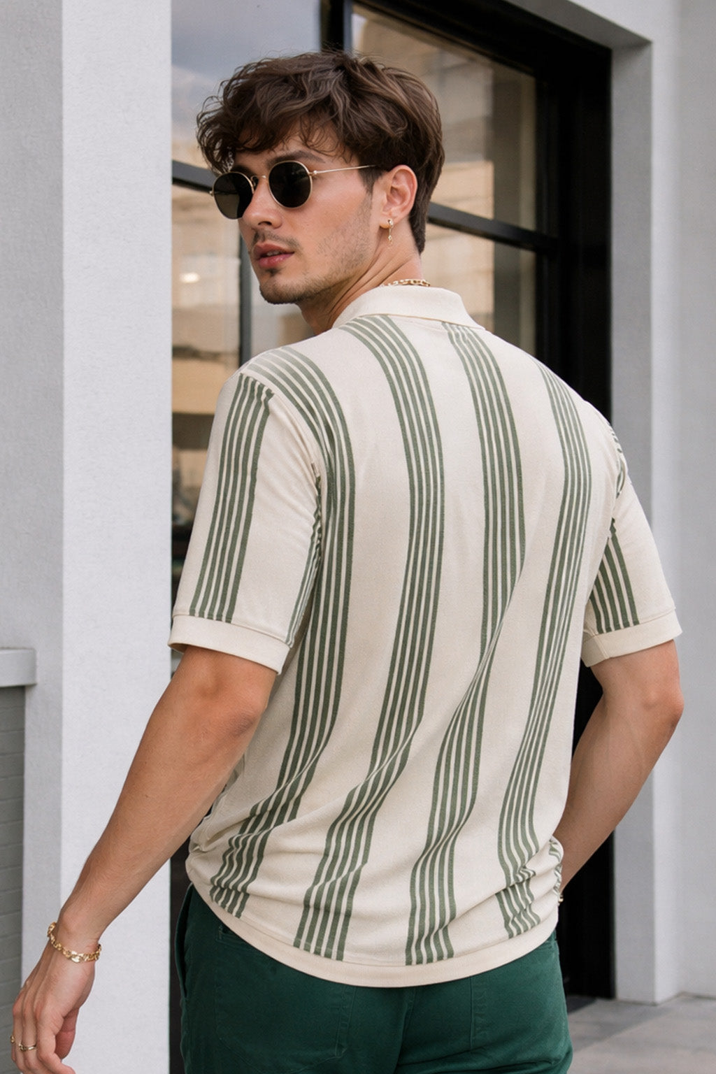 Monaco Line Swanwhite Flatknit Textured Regular Fit Exclusive Polo T-Shirt