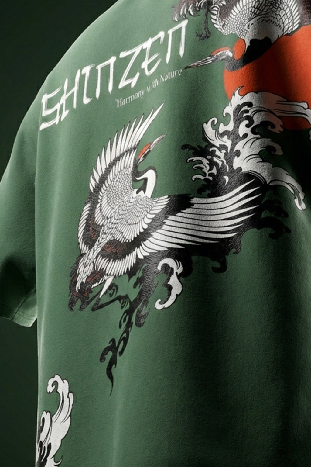 Shinzen Olive Back Printed Exclusive T-shirt Supreme Edition