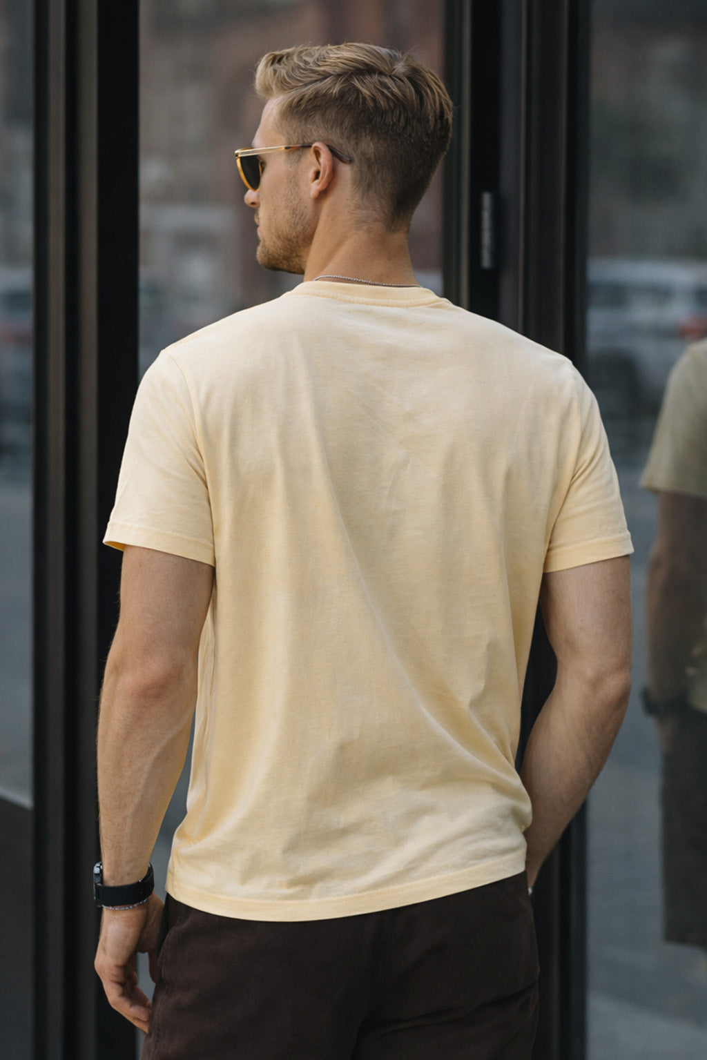 Swan White Plain Regular Fit T-shirt