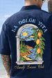 La VIta Navy Oversized Printed Exclusive Shirt