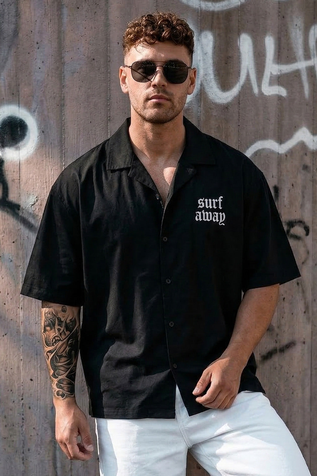 Los Angeles Black Oversized Printed Exclusive Shirt