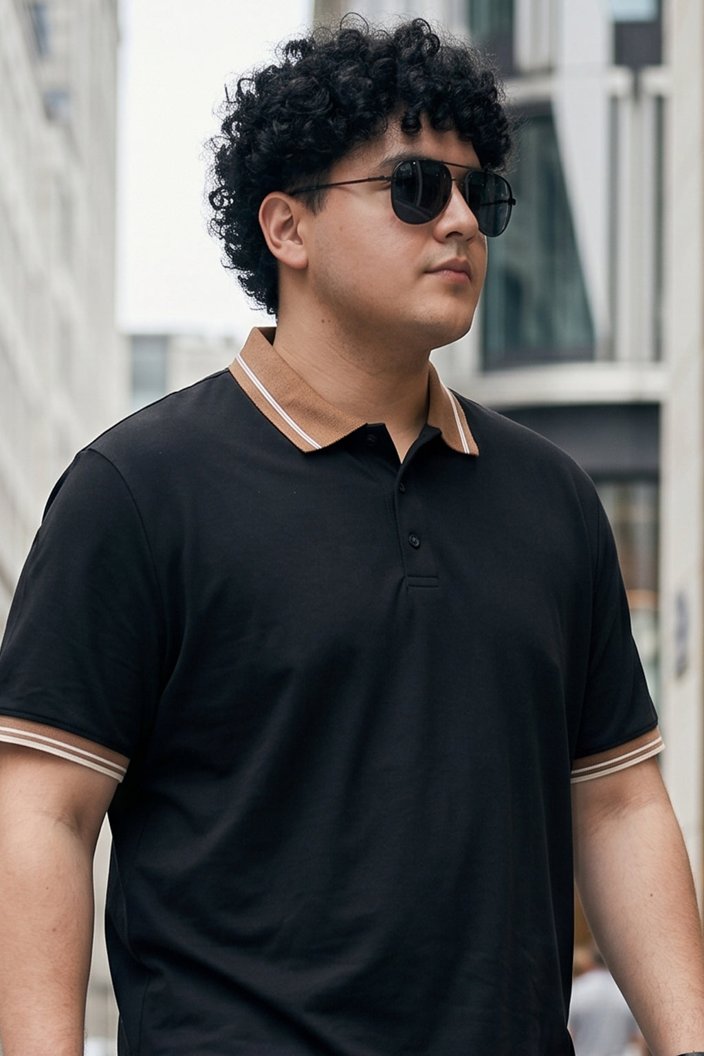 Black Plus Size Polo T-shirt