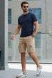 Beige Relaxed-Fit Exclusive Utility Shorts