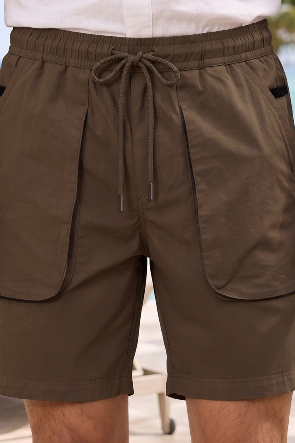Brown Relaxed-Fit Exclusive Travel Shorts