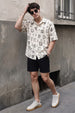 Sketchbook White All Over Printed Oversized Exclusive Shirt