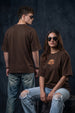 आर्य Brown Puff Printed Exclusive T-shirt Epic Collection For Women