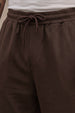 Brown Minimalist Loopknit Loose Fit Streetwear Jogger