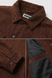 Chocolate Brown 4 Pocket Loose Fit Exclusive Corduroy Jacket
