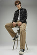 Beige Flap Pocket Woven Exclusive Cargo Pant