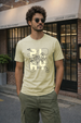 Never Give Up Green Regular Fit Printed T-shirt