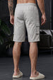 Veirdo Light Grey Minimal Cargo Shorts with Drawstring