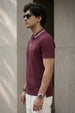 Veirdo City Aubergine Regular Fit Pique Lycra Exclusive Polo T-Shirt