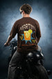 Martini Brown Oversized Printed T-shirt