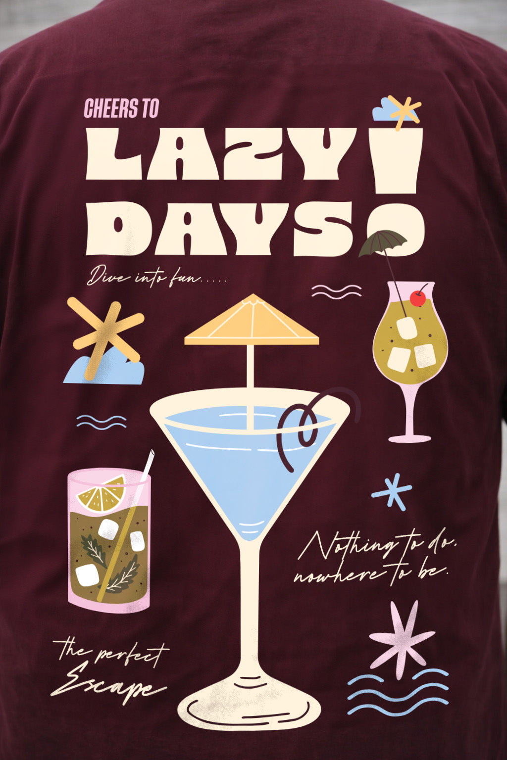 Lazy Days Brown Plus Size Printed Exclusive Shirt