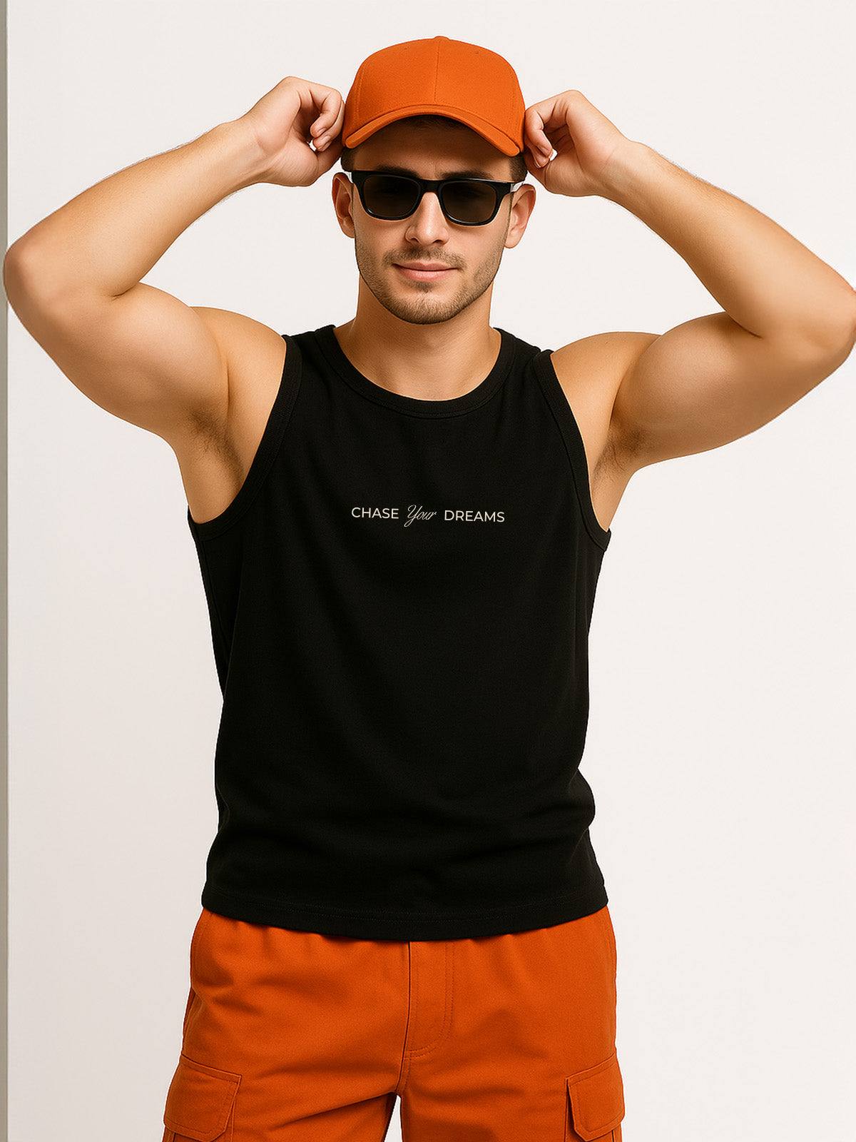 New York Black Regular Fit Printed Vest