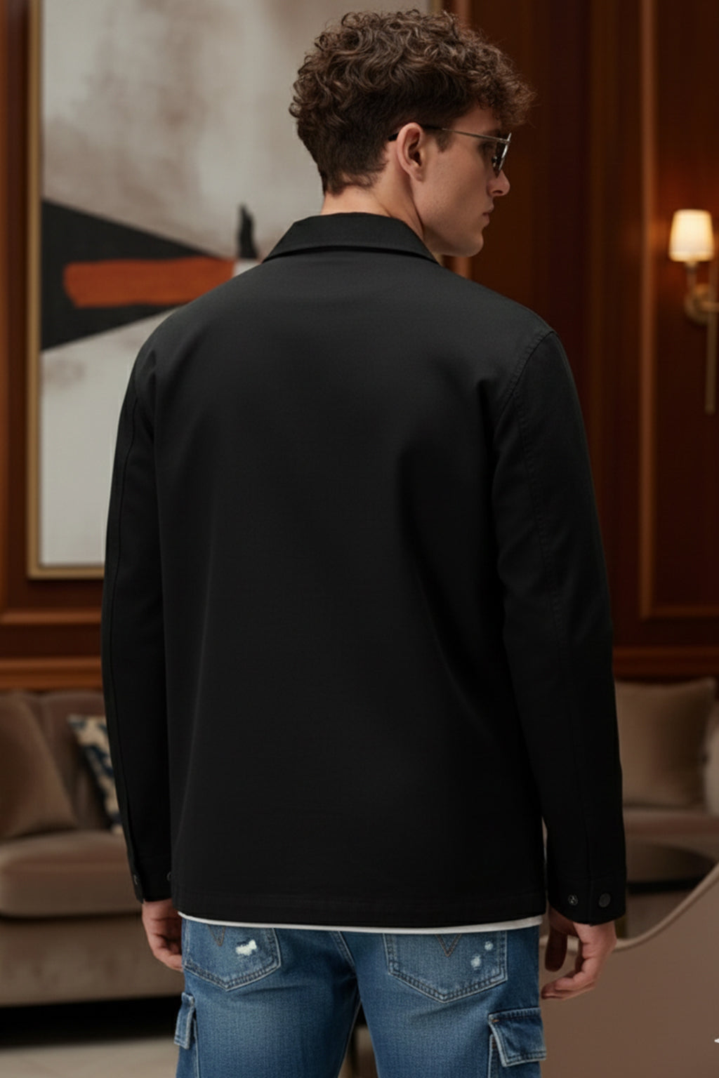 Veirdo Exclusive Black Premium Button Detail Exclusive Shacket