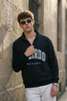 Veirdo Original Black Oversized Full Sleeve Printed Exclusive Polo T-shirt