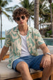 Coastal Canvas Beige All Over Print Oversized Exclusive Shirt