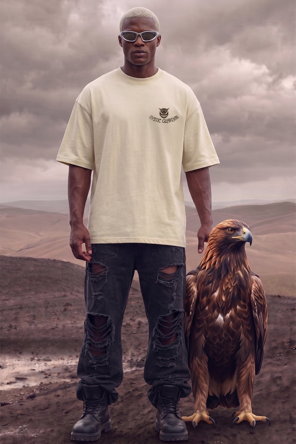 Guardian Owl Swanwhite 3D Puff Print Exclusive T-shirt Supreme Edition