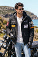 Black Multi-Patch Functional Pocket Hooded Jacket