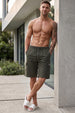 Veirdo Olive Minimal Cargo Shorts with Drawstring