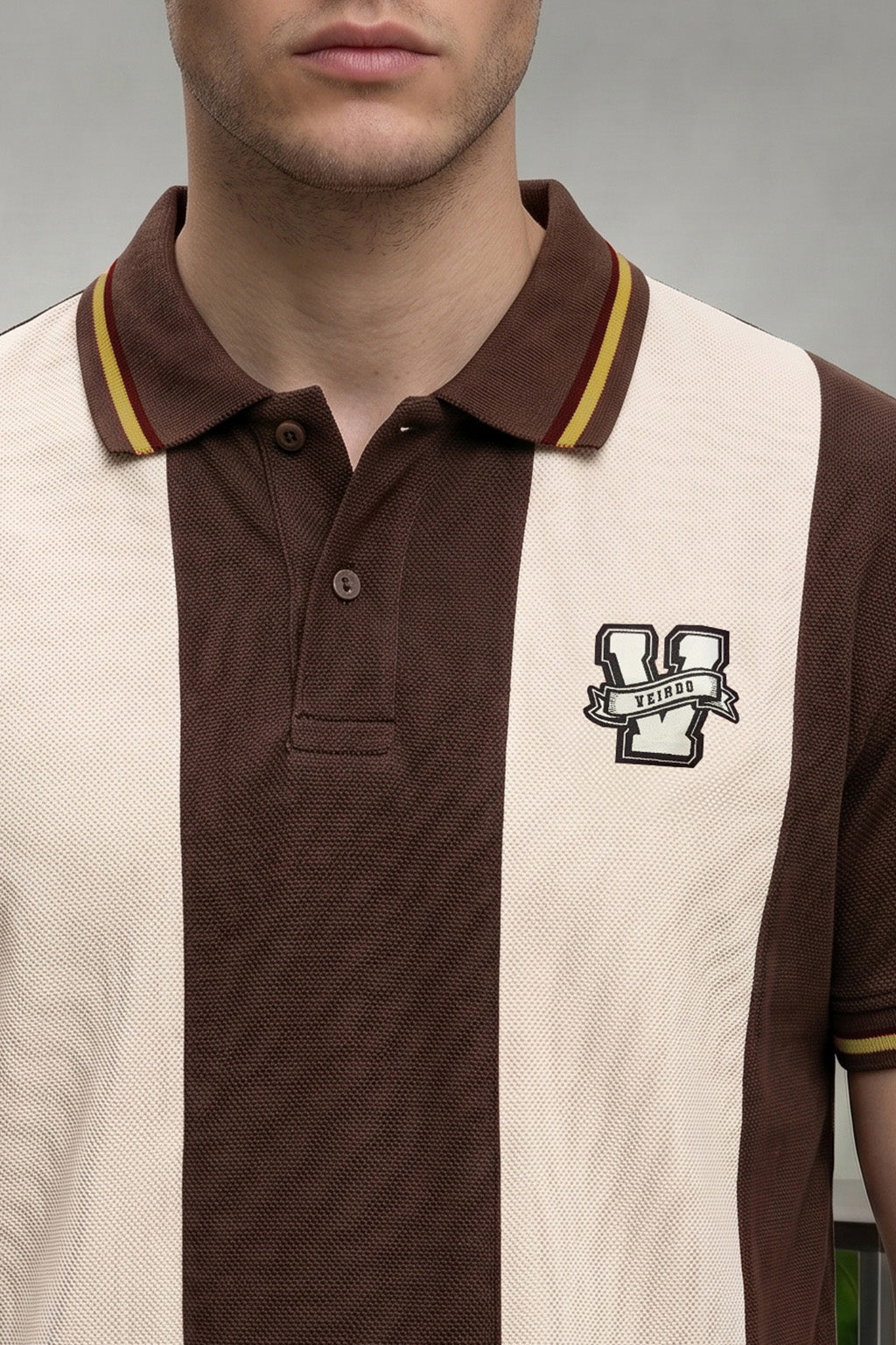 Chocolate Swanwhite Colorblock Regular Fit Exclusive Pique Lycra Polo ...