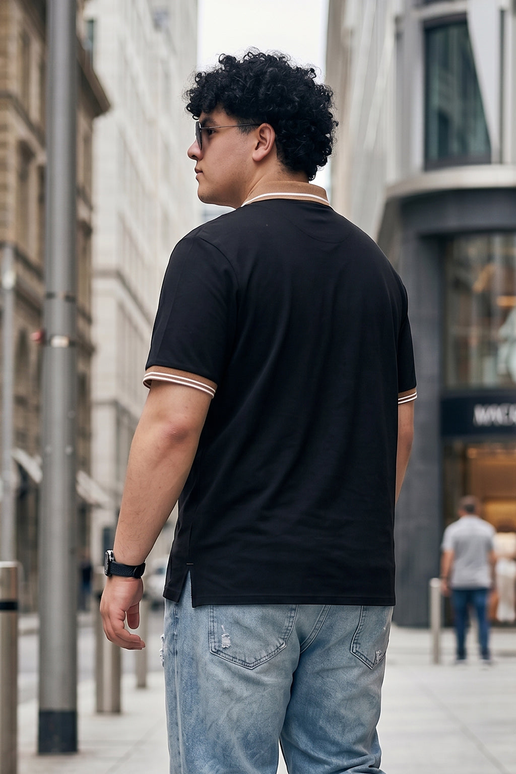 Black Plus Size Polo T-shirt