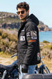 Black Multi-Patch Functional Pocket Hooded Jacket
