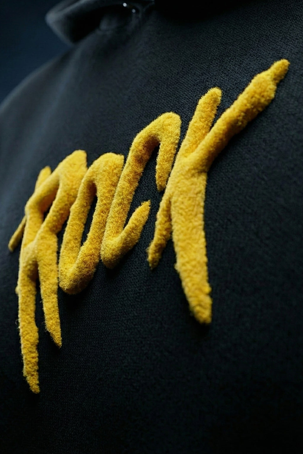 Rock The Earth Black Oversized Puff Printed Exclusive Hoodie